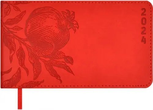 Еженедельник датированный на 2024 год Виннер, красный, 64 листа