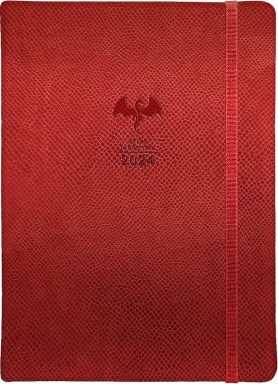 Ежедневник датированный на 2024 год Dragon, красный, А5, 176 листов