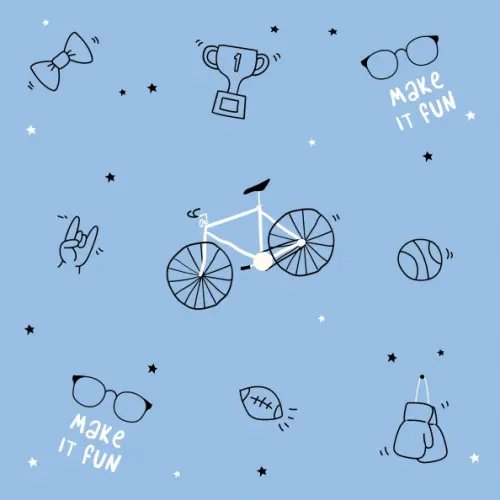 Бумага упаковочная Бумага упаковочная Skate, голубая