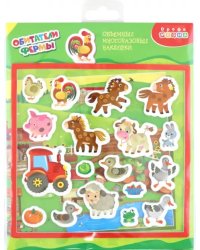 Объемные многоразовые наклейки Обитатели фермы
