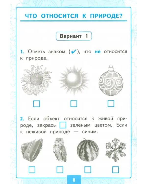 Окружающий мир. 1 класс. Контрольные работы к учебнику А. А. Плешакова. Часть 1
