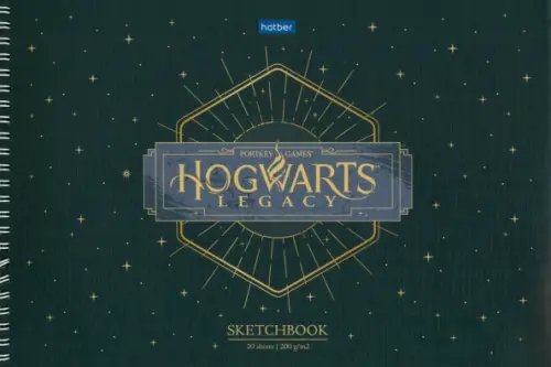 Альбом для рисования SketchBook. Hogwarts Legacy, 20 листов, черная бумага