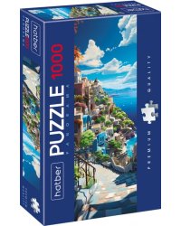 Puzzle-1000 Панорама. Санторини