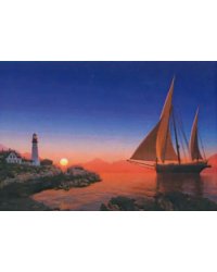 Алмазная мозаика со светящимися стразами Парусник