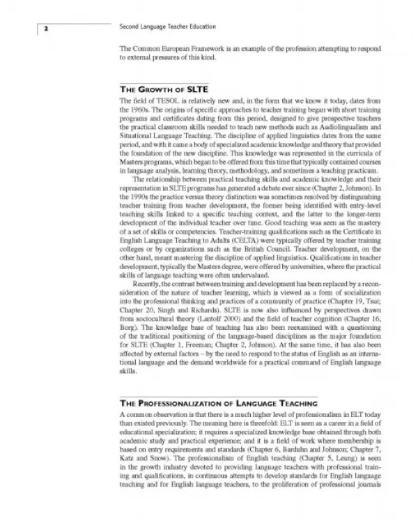 Cambridge Guide to Second Language Teacher Education