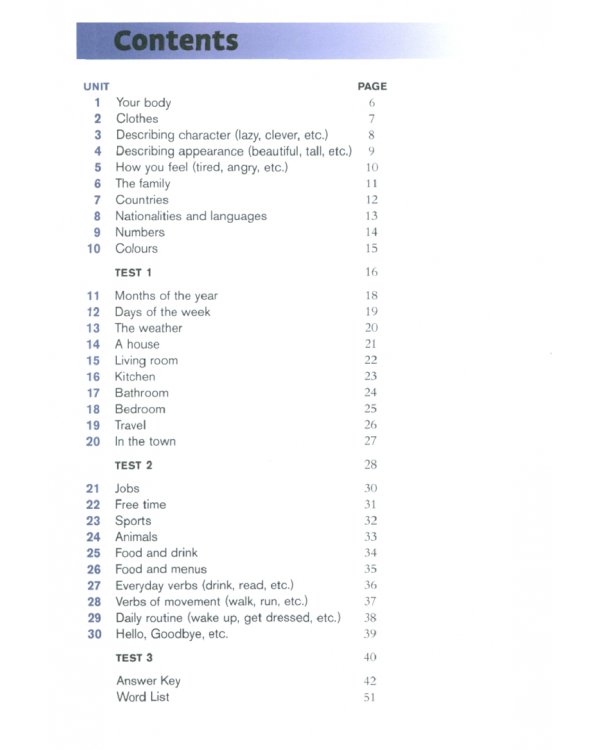 Vocabulary in Practice 1. Beginner. 30 units of self-study vocabulary exercises with tests