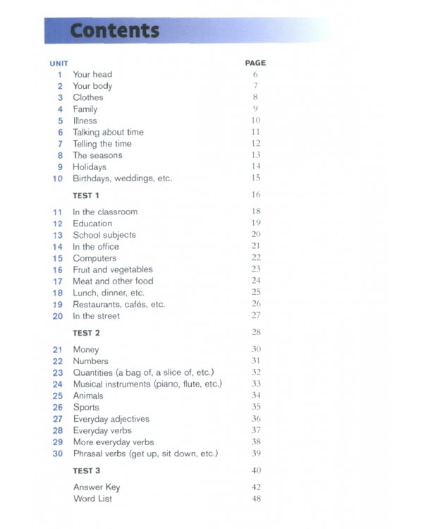 Vocabulary in Practice 2. Elementary. 30 units of self-study vocabulary exercises with tests