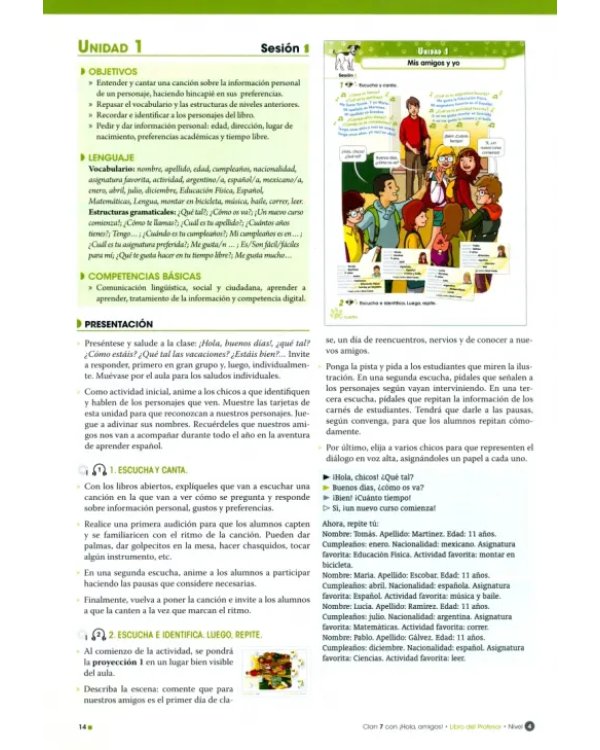 Clan 7 con ¡Hola, amigos! 4. Libro del profesor