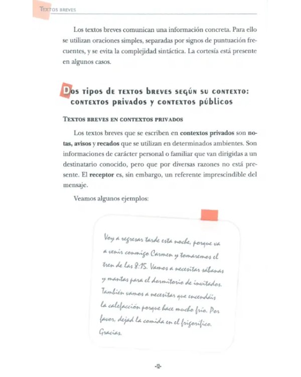 Escritura. Nivel elemental A1-A2