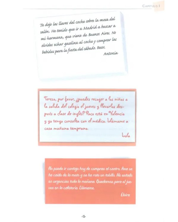Escritura. Nivel elemental A1-A2