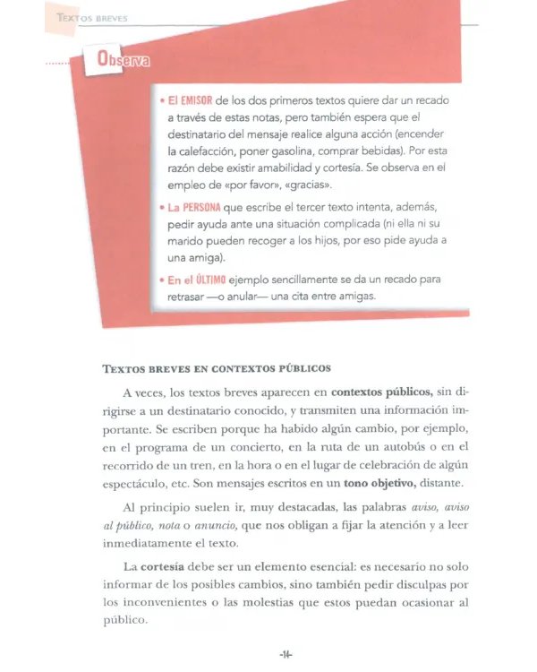 Escritura. Nivel elemental A1-A2