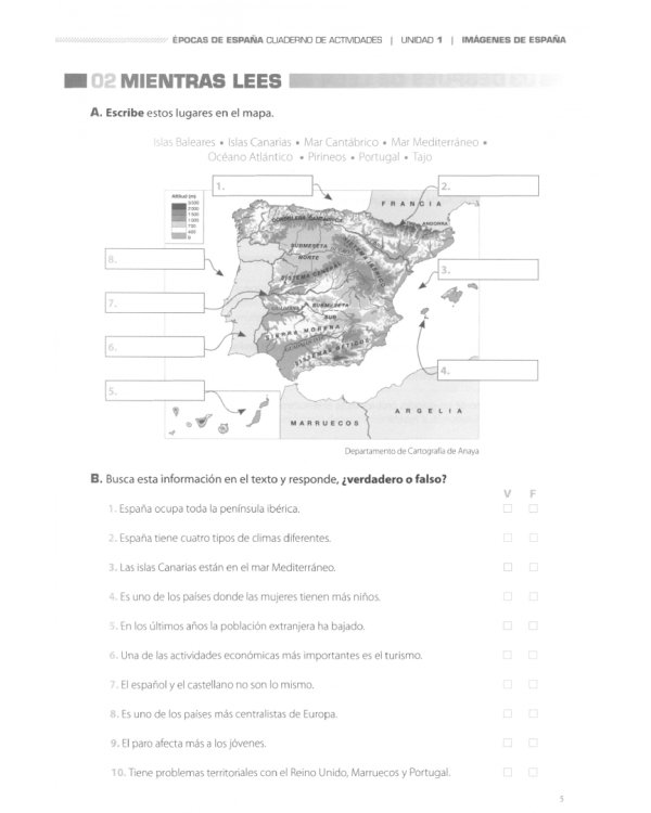 Дополнительное изображение книги «Épocas de España. Cuaderno de actividades»