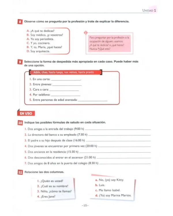 Anaya ELE EN. Pragmática. Nivel elemental A1-A2