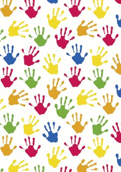 Бумага упаковочная Ладошки Бумага упаковочная Ладошки