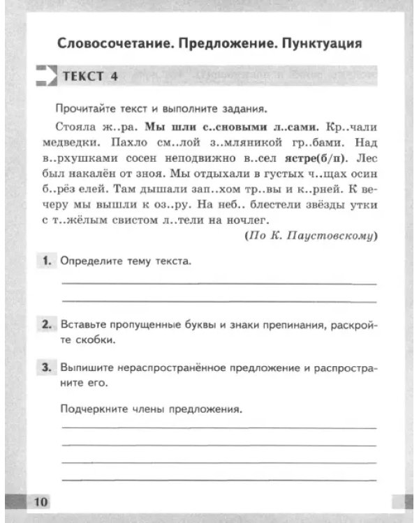 Комплексный анализ текста. Рабочая тетрадь по русскому языку. 5 класс