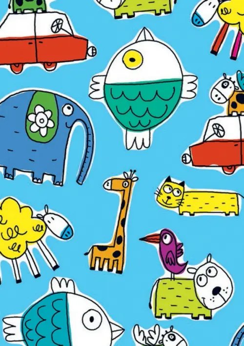 Бумага упаковочная Животные Бумага упаковочная Животные