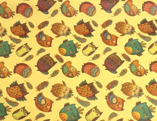 Упаковочная бумага Бумага крафт Милые совы