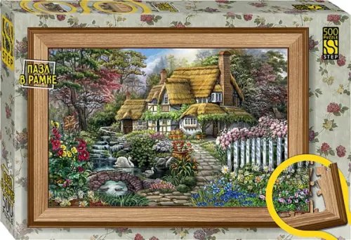 Пазл-500 с рамкой Домик в саду Пазл-500 с рамкой Домик в саду