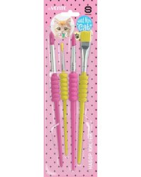 Набор кистей Need More Cats, синтетика, 4 шт.