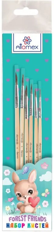 Кисти в наборах Набор кистей Forest Friends, белка, 6 шт.