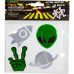 Наклейки световозвращающие Alien