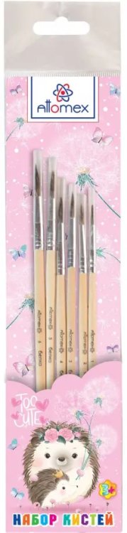 Кисти в наборах Набор кистей Ёжик, белка, 6 шт.