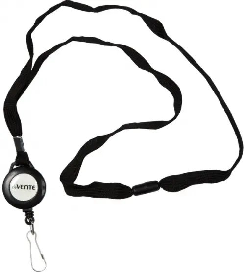 Бейджи Держатель для бейджа с рулеткой, круглый, черный