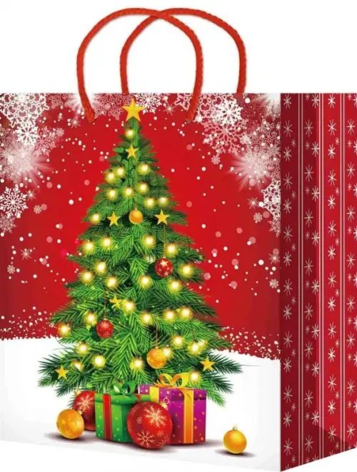 Новогодние подарочные пакеты Пакет подарочный ламинированный