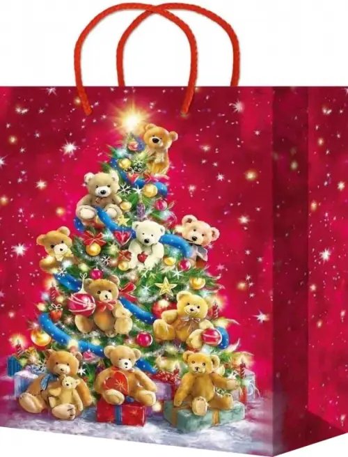 Новогодние подарочные пакеты Пакет подарочный ламинированный