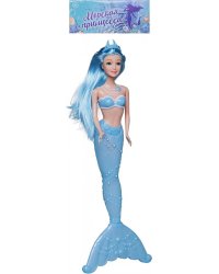 Кукла-русалочка, голубая