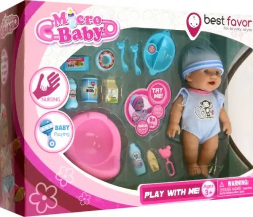 Пупс Micro Baby, голубой Пупс Micro Baby, голубой