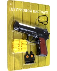 Пистолет штурмовой Боевая сила с 12 пулями и 2 мишенями