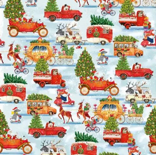 Упаковочная бумага Бумага оберточная Машины с елками