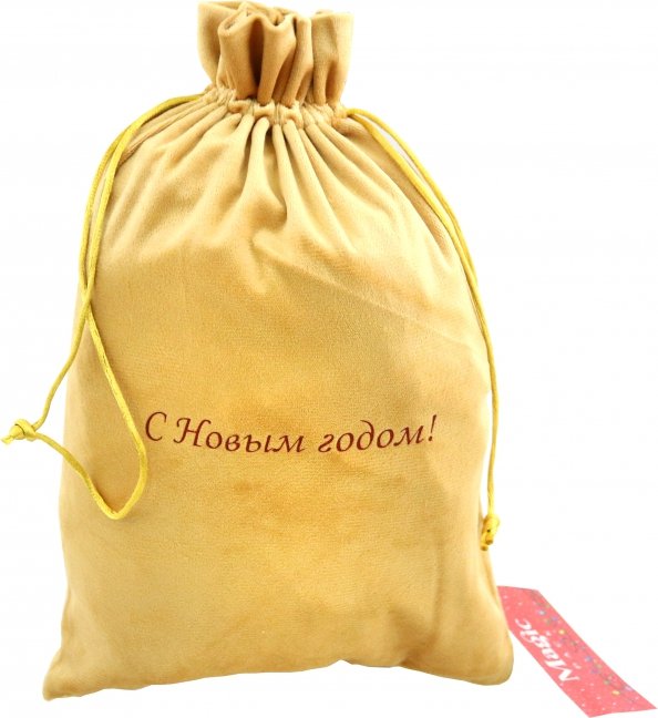 Мешочек из бархата, желтый