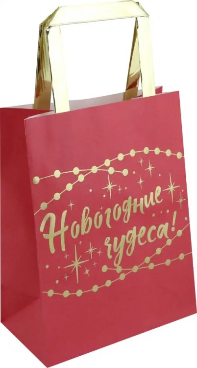 Бумажные пакеты новогодние Пакет подарочный Новогодние чудеса