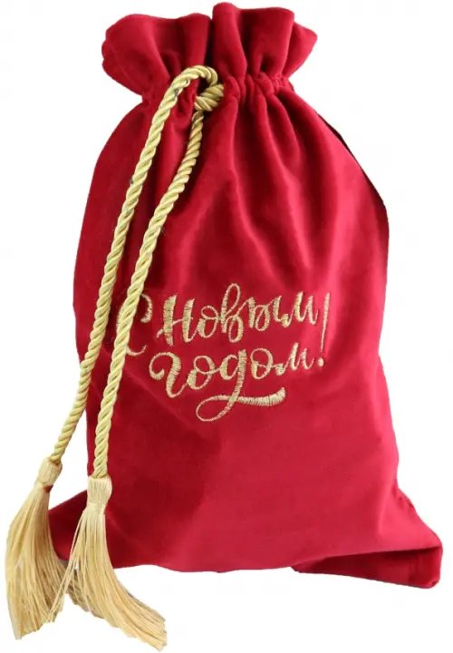 Мешочек из бархата, красный
