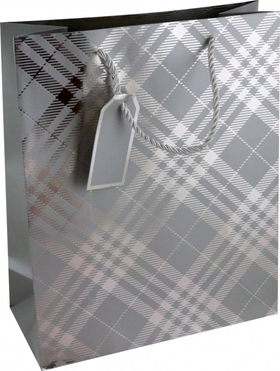 Пакет подарочный Шотландка