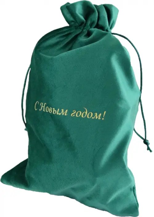 Мешочек из бархата, зеленый