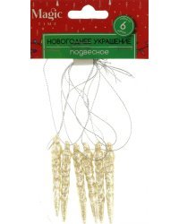 Подвесное украшение Сосульки, 6 штук