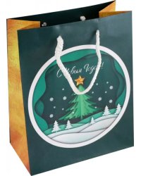 Пакет подарочный Елка со зведой