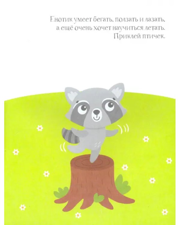 Енотик. Книжка с наклейками. 1+
