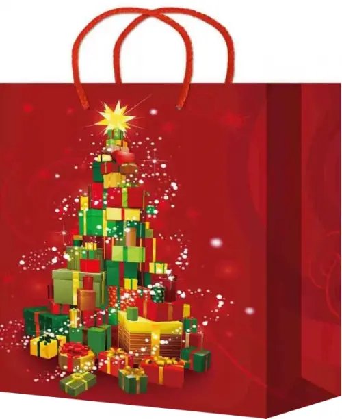 Новогодние подарочные пакеты Пакет подарочный ламинированный