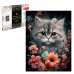 Алмазная мозаика Котёнок в цветах