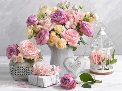 Набор для творчества Алмазная мозаика Алмазная мозаика Розовый букет