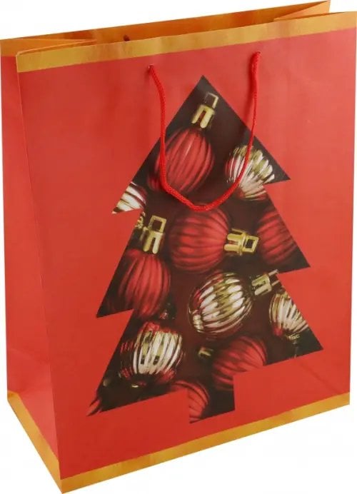 Бумажные пакеты новогодние Пакет подарочный Елочные шары