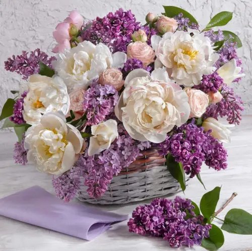 Набор для творчества Алмазная мозаика Алмазная мозаика Букет из пионов и сирени