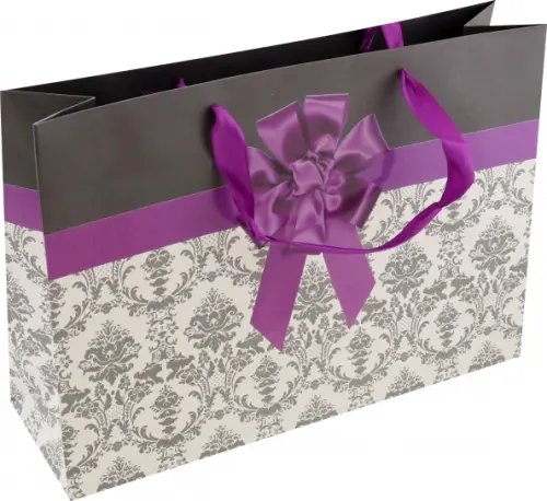 Подарочная упаковка Пакет подарочная Фиолетовая лента