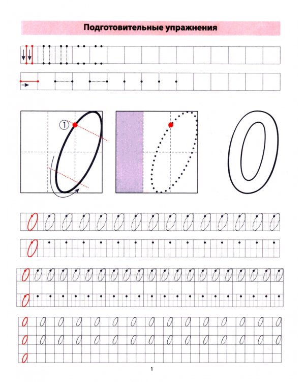 Пропись для постановки почерка. Цифры
