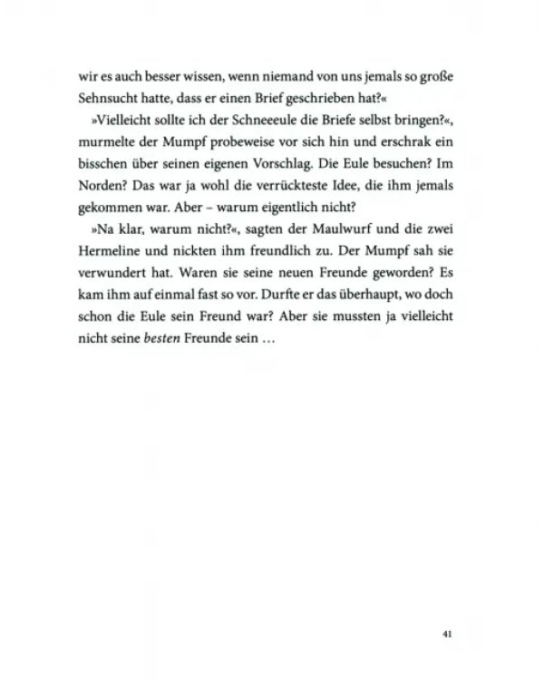 Morgen geht's los, sagt der Mumpf
