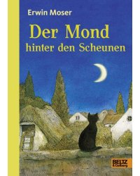 Der Mond hinter den Scheunen